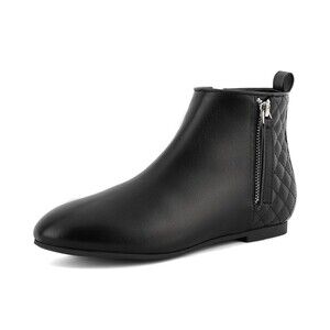 MaxMuxun Women's Ankle Boots Flat Low Heel Zipper/Chelsea Booties Winter Fall